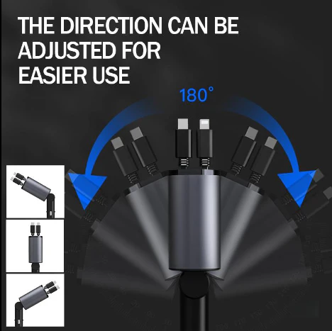 4 in 1 Retractable Car Charger with cable - Image 7