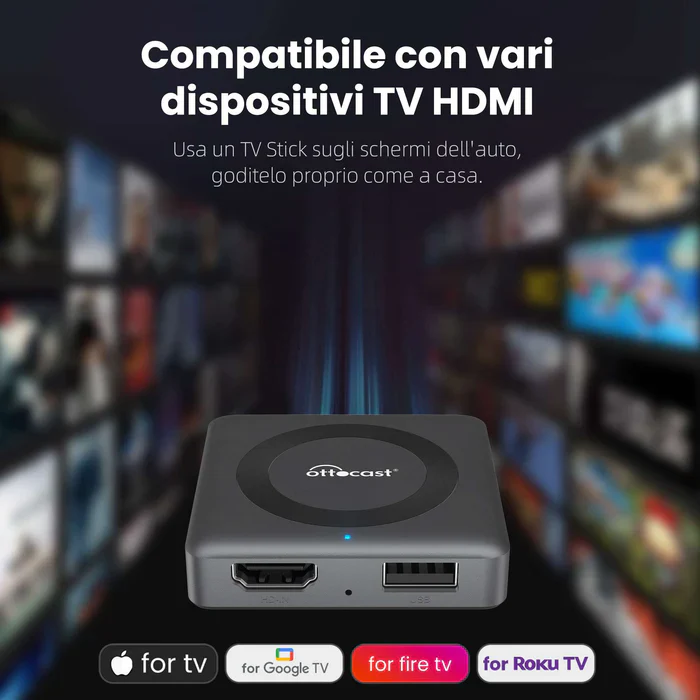 OTTOCAST® Car Tv Mate Max - Wireless CarPlay & Android Auto with HDMI Multimedia - Image 4