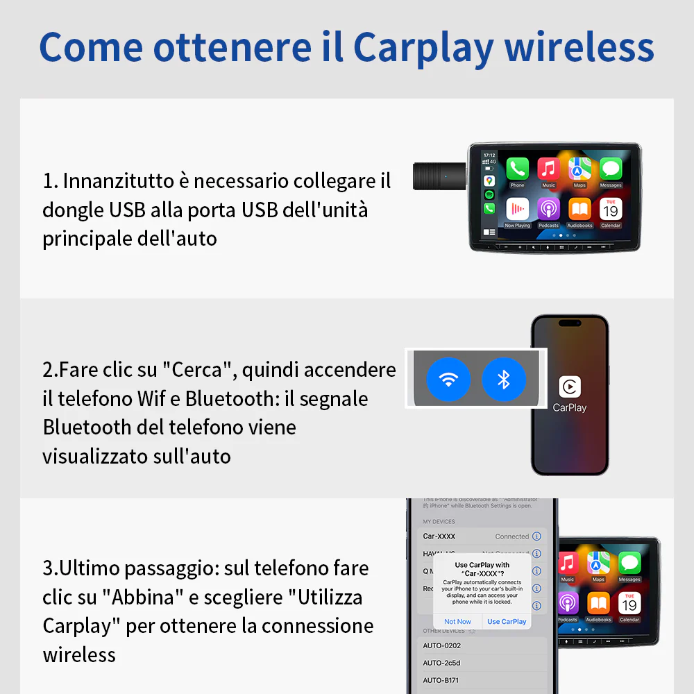 (🆕Sconto a Tempo Limitato) Ottocast®IT Mini Adattatore Wireless CarPlay/Android Auto - Image 6