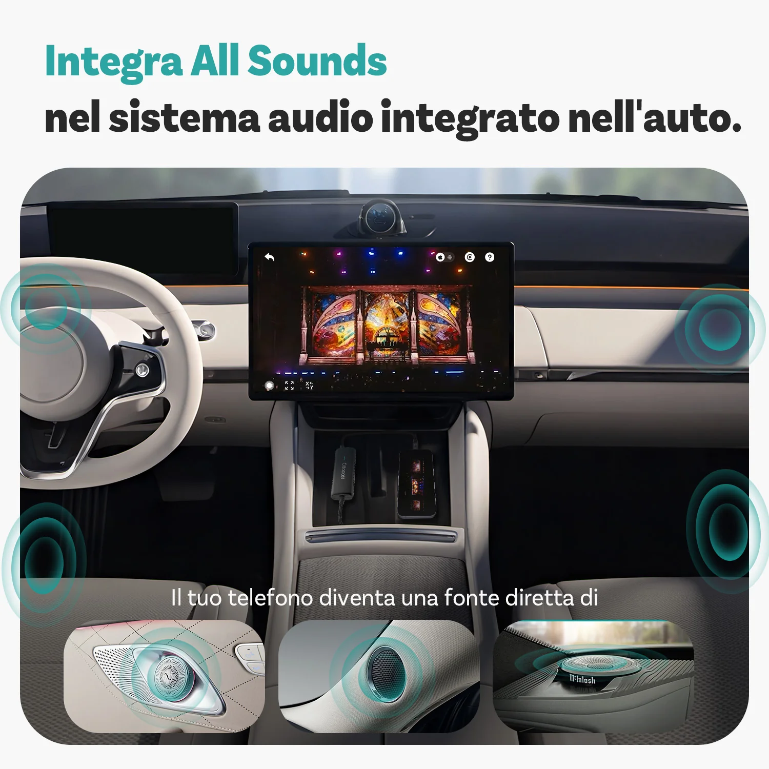OTTOCAST® Mirror Touch Adattatore Wireless CarPlay - Image 8