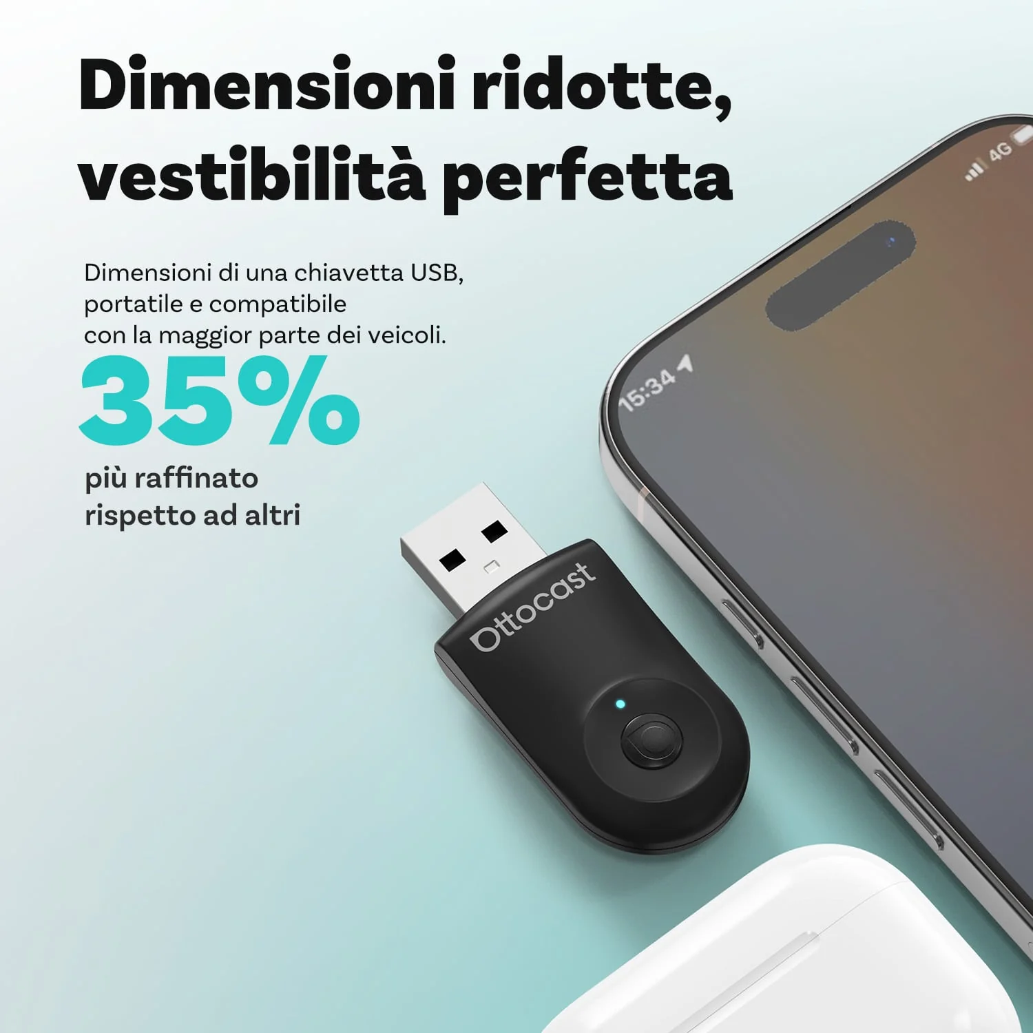 Ottocast Mini Wireless CarPlay/Android Auto Adattatore - Image 7