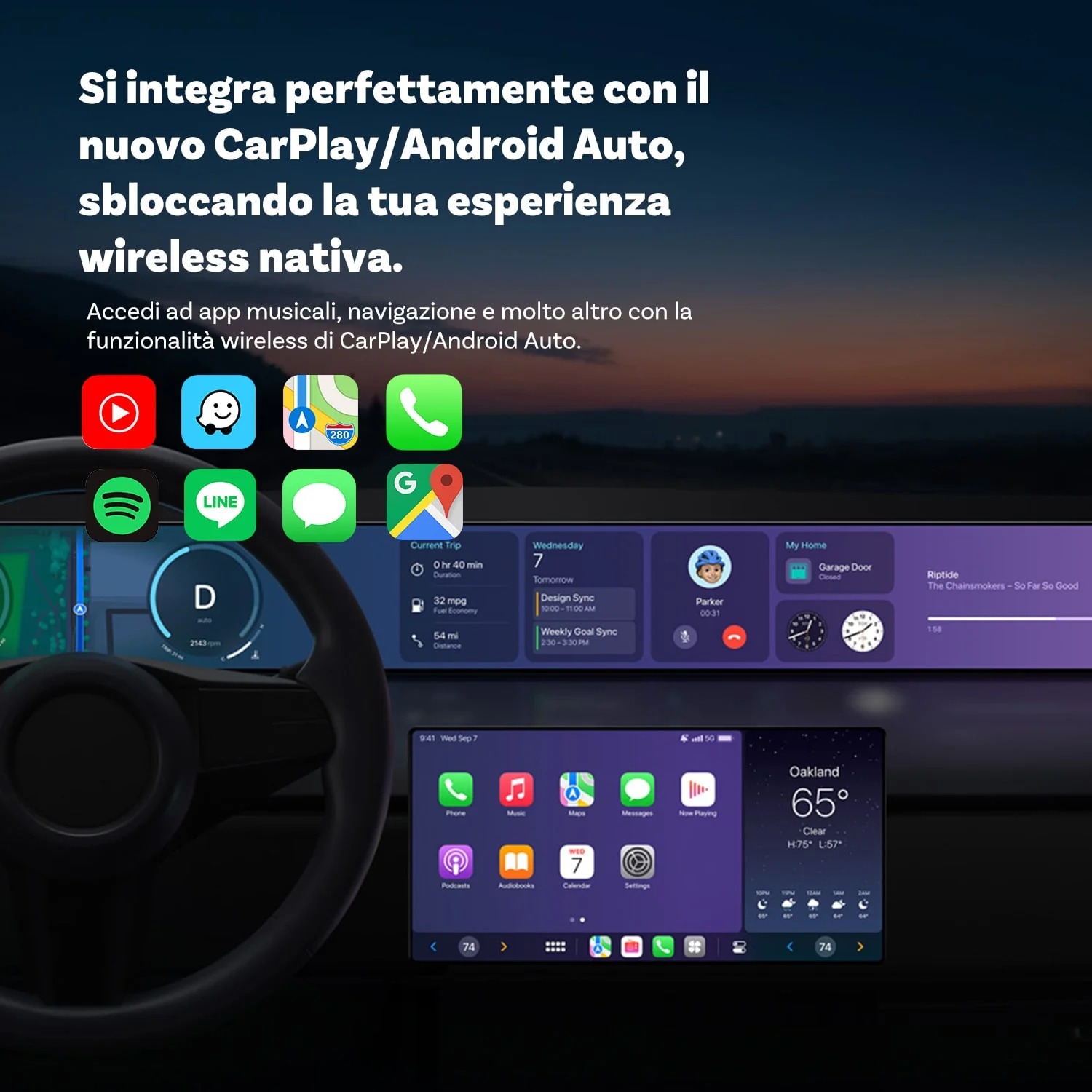 Ottocast Mini Wireless CarPlay/Android Auto Adattatore - Image 8